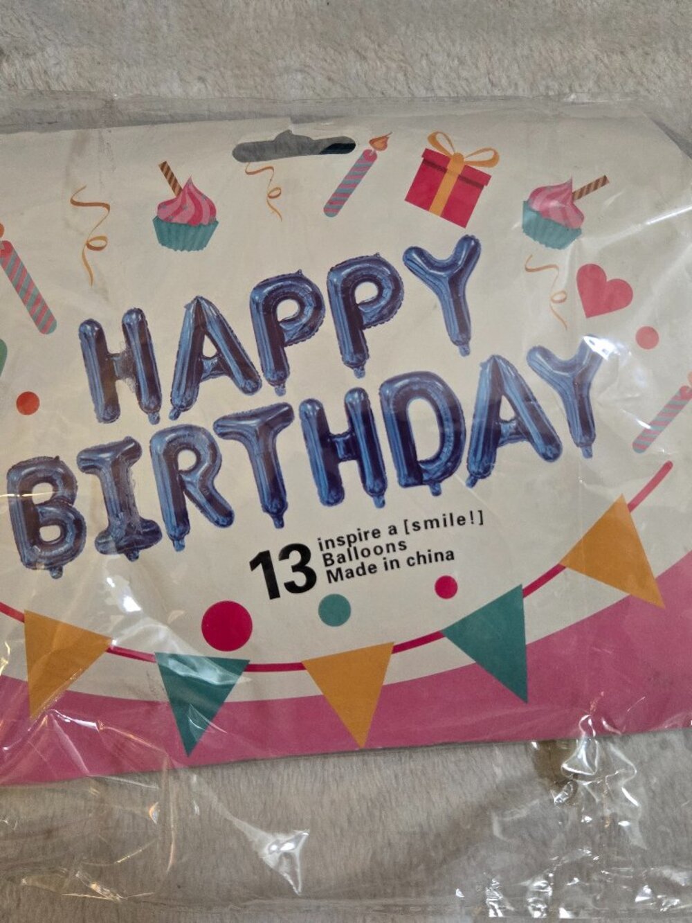 Happy birthday foil balloons